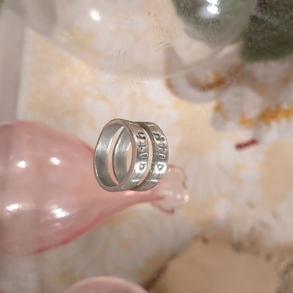 'Faith' Silver Handmade Ring - Size 6